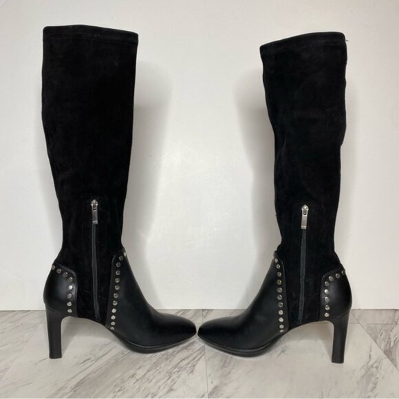Aquatalia Rolla Black Suede Tall Boot 8 1/2 - Picture 6 of 16